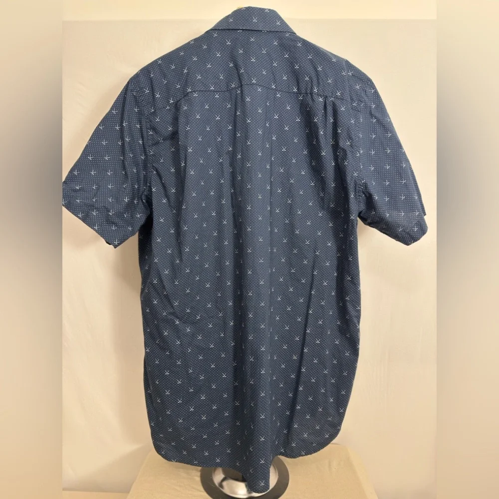Hickey Freeman Cotton Classic Blue Golf Button Up - Men's Size XL - Picture 4 of 6